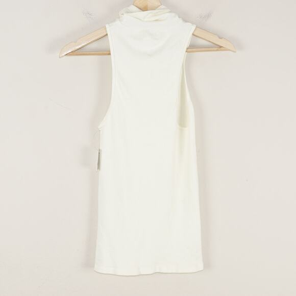 Free People Intimately Always Ready Seamless Ivory Turtleneck Top Sz L - XL - Picture 2 of 8